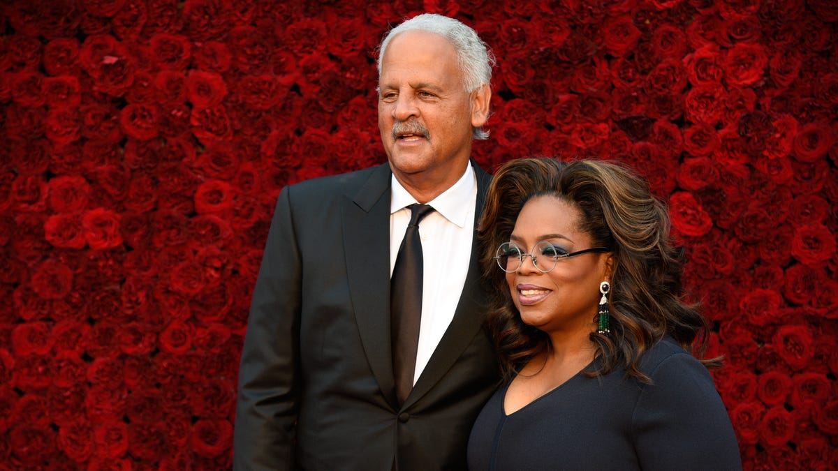 Oprah and Stedman Graham attend Tyler Perry Studios grand opening gala in October 2019. Perry named one of the sound stages after Winfrey.
