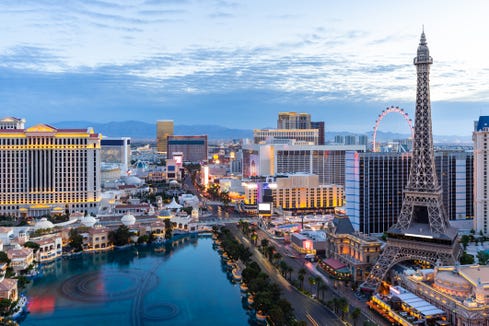 The Las Vegas Strip is a popular destination for Booking.com customers.