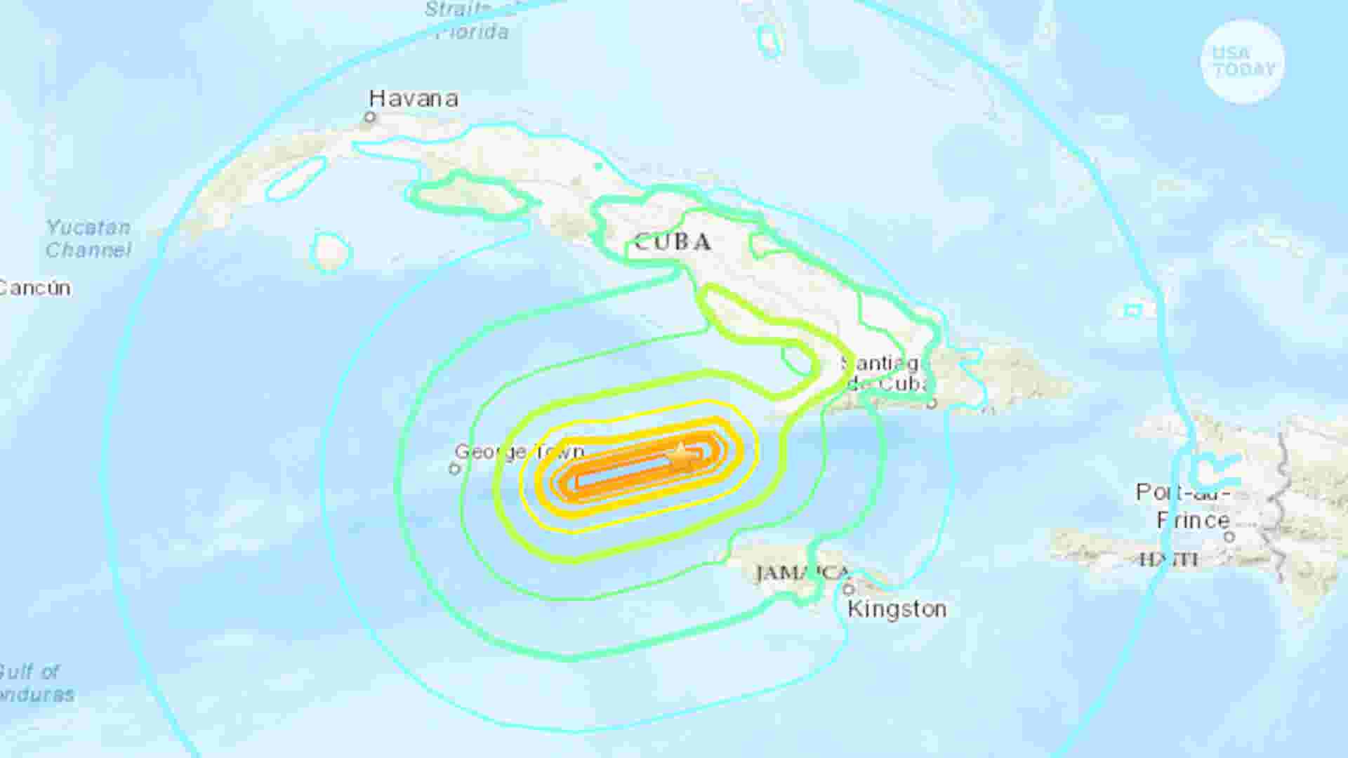 7.7 magnitude earthquake felt in Caribbean Sea off Jamaica and Cuba 