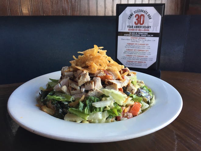 The BBQ Chopped Salad at Bandits' Grill & Bar in Camarillo and Thousand Oaks will help mark the restaurant's 30th anniversary with special pricing from Feb. 10-16. Daily and weekly specials will be offered from Feb. 2 through March 2.