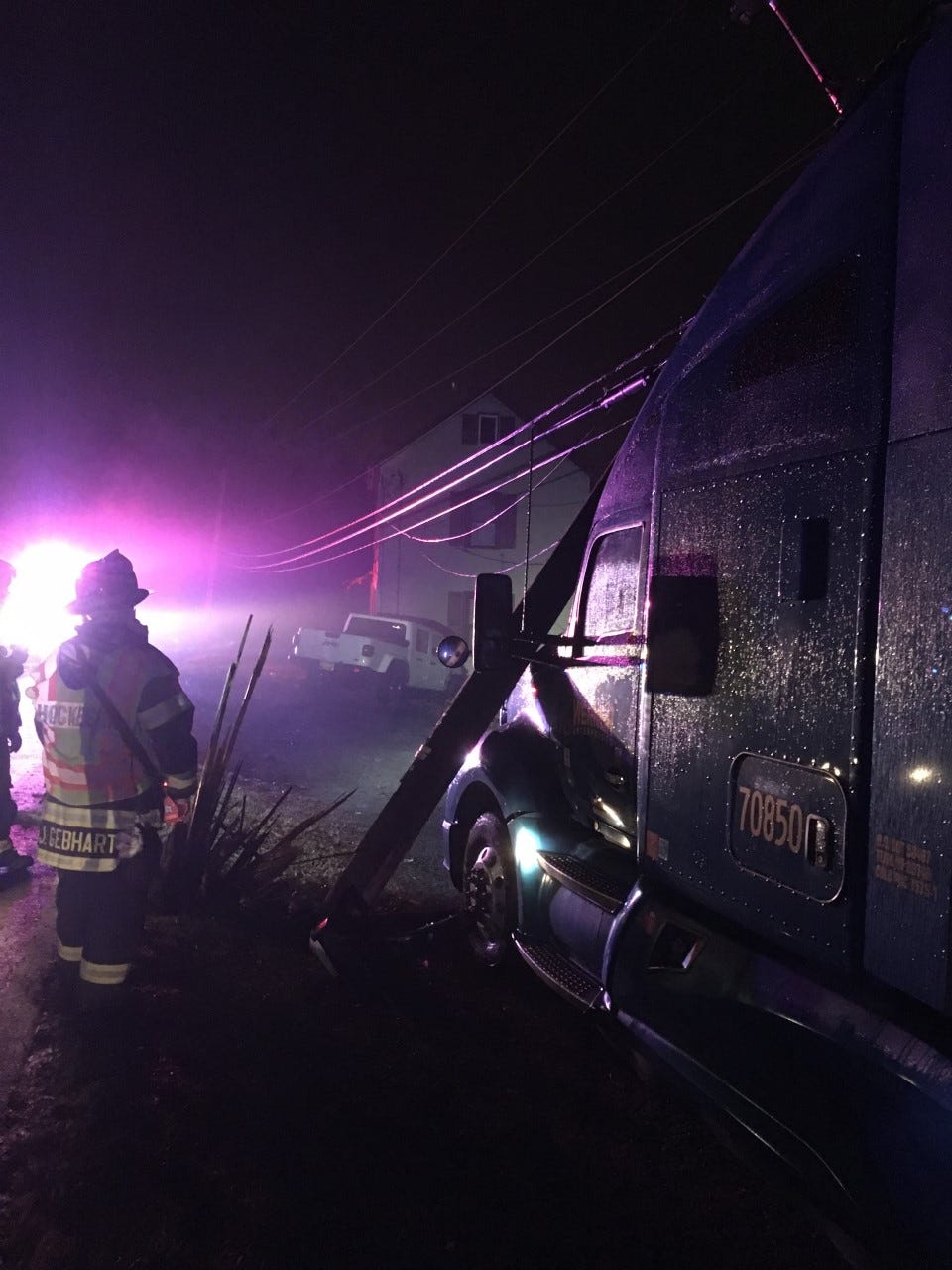 Brackenville Road crash causes road closure, power outages