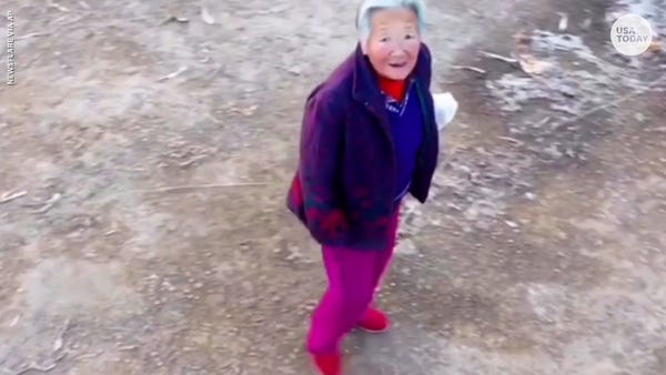 Man uses drone in China to urge people to wear mas