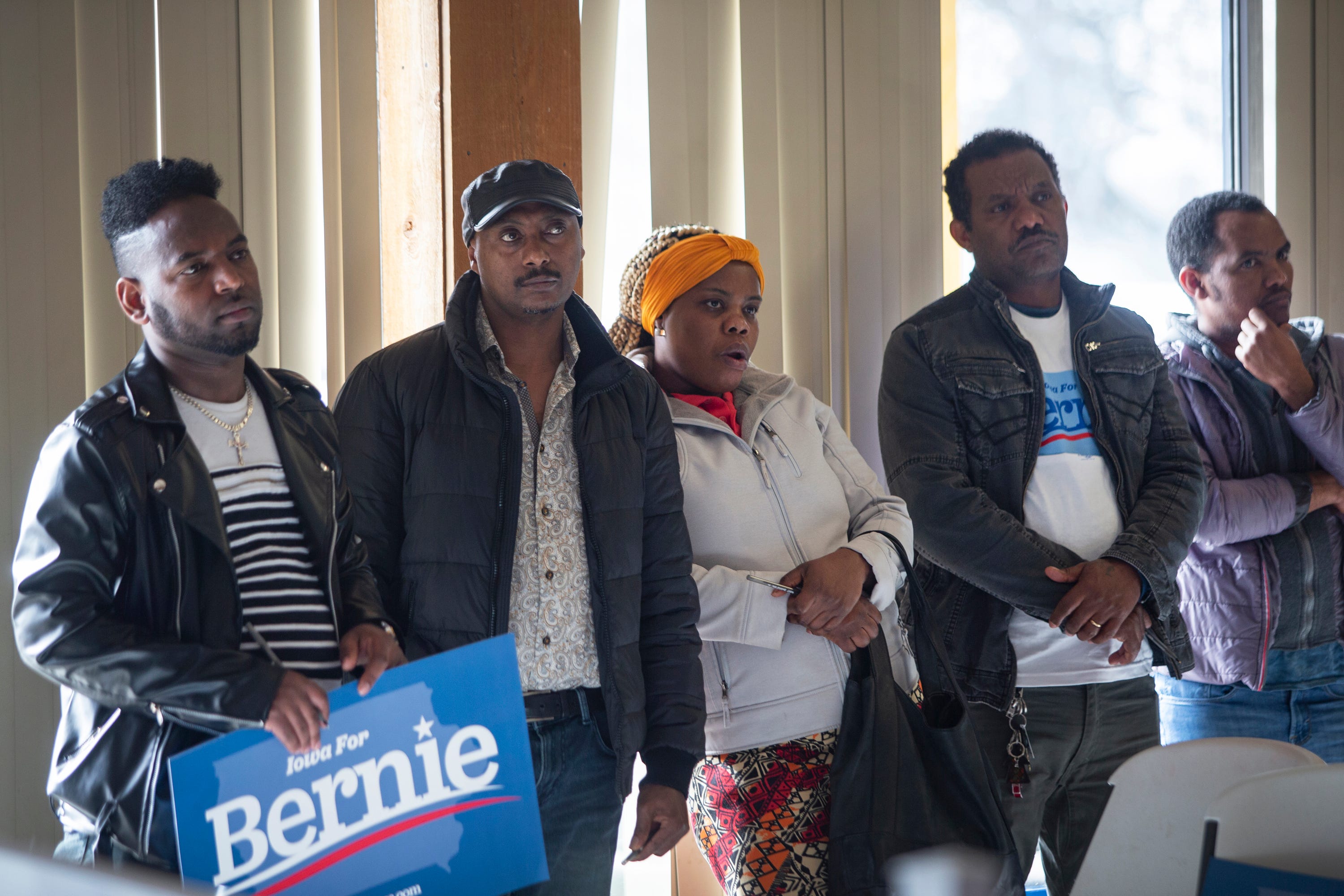 Fifteen Wapello County-area Democrats came to satellite-caucus on Feb. 3, 2020 at the UFCW Local 230 Union in Ottumwa. Upon first alignment, 14 caucusgoers stood for Democratic presidential candidates U.S. Sen. Bernie Sanders of Vermont and one for U.S. Sen. Elizabeth Warren of Massachusetts.