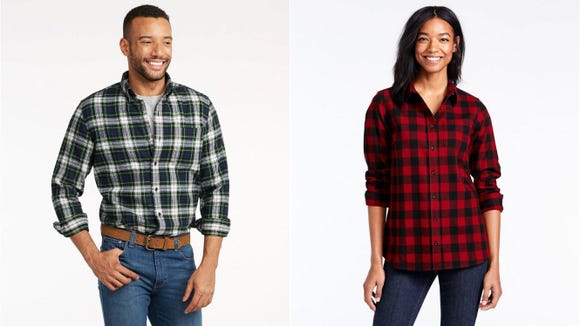 This flannel shirt is warm and stylish.