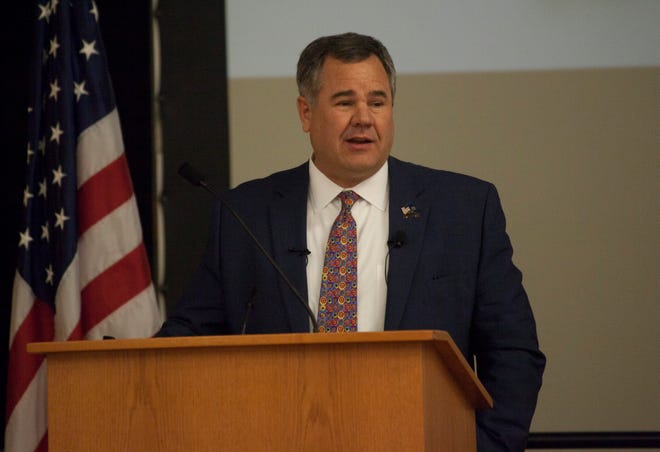 St. George Mayor Jon Pike delivers his State of the City address Wednesday, Feb. 5, 2020.