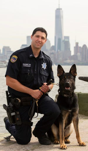 Rockland Sheriff's Officer Angelo Bragagalia with K9 Mac, a 2-year-old German Shephard