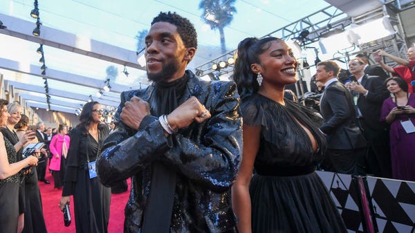 Chadwick Boseman arrives at the 91st Academy Award