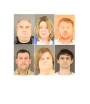 Clockwise starting top left: John Davis, Nancy New, Zach New, Latimer Smith, Anne McGrew, and Brett DiBiase