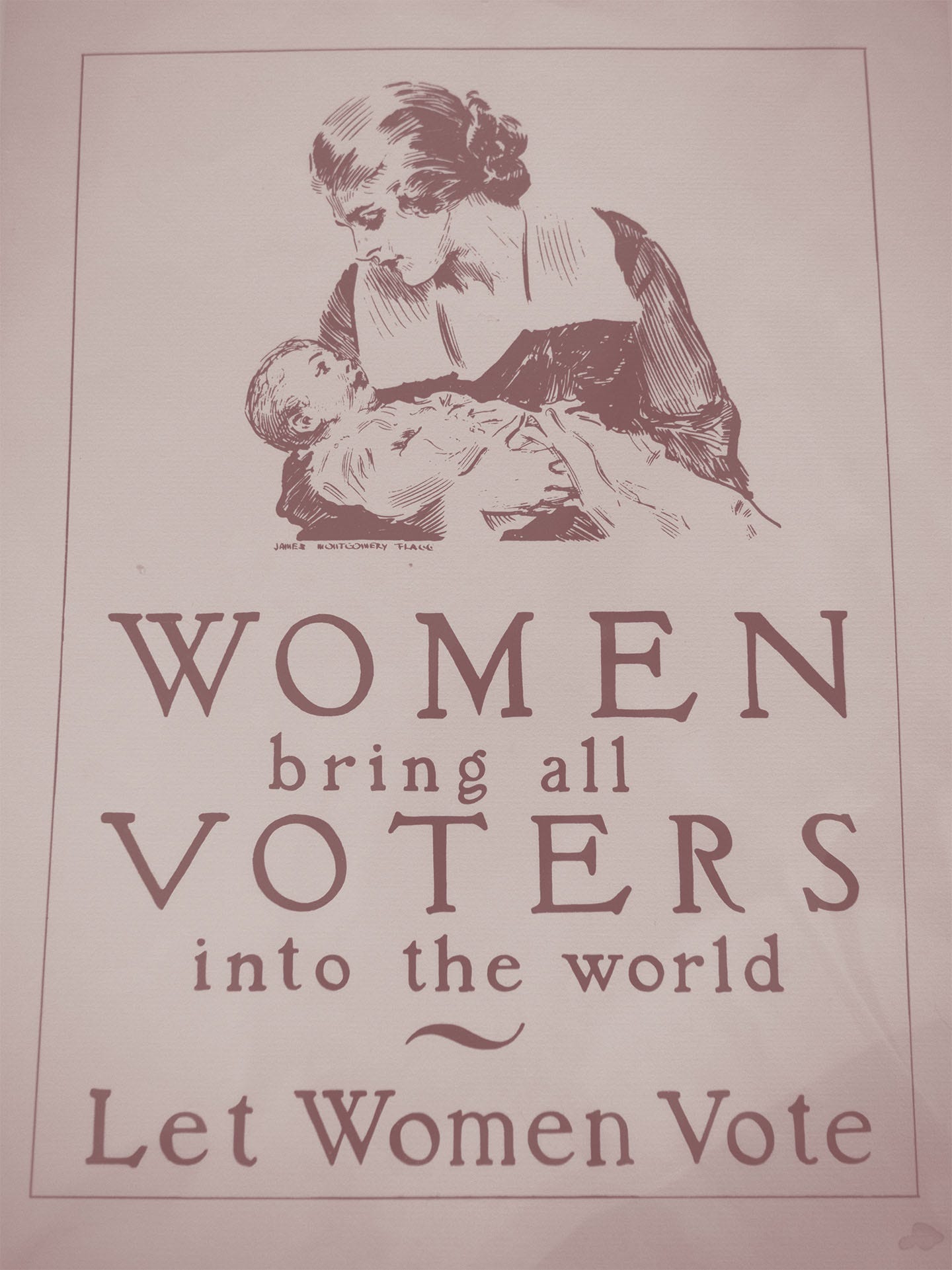 A poster from a collection of suffrage memorabilia.