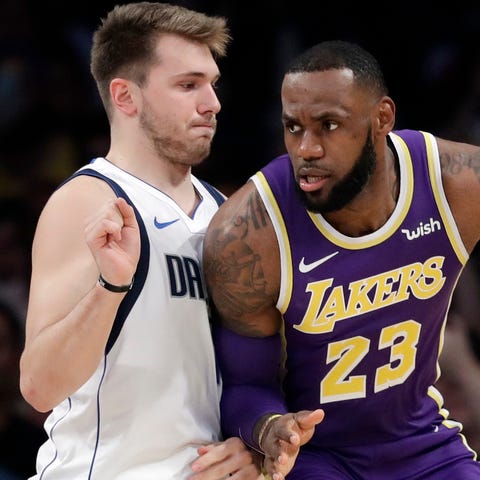 The Mavs' Luka Doncic and Lakers' LeBron James wil
