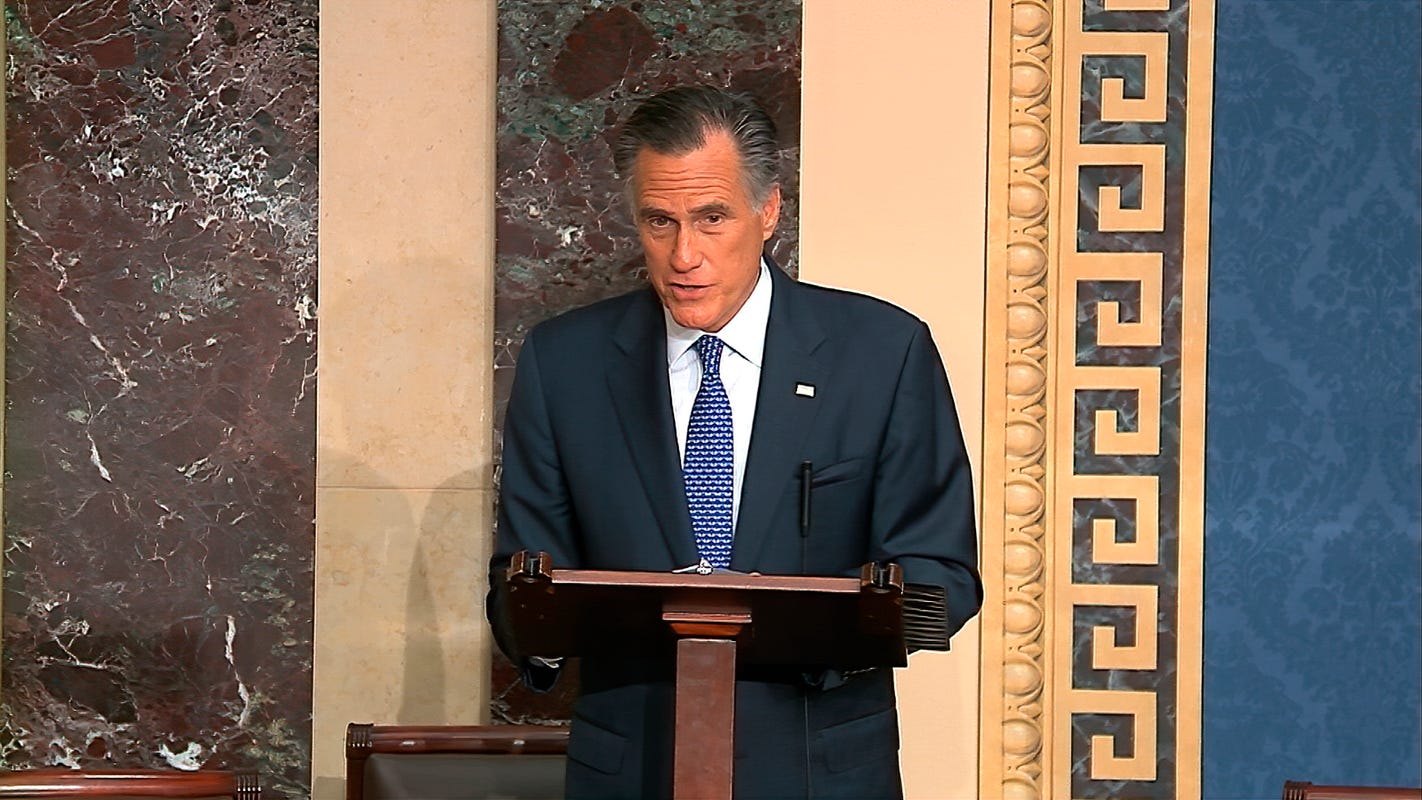 Mitt Romney speech: senator explains vote in Trump impeachment trial