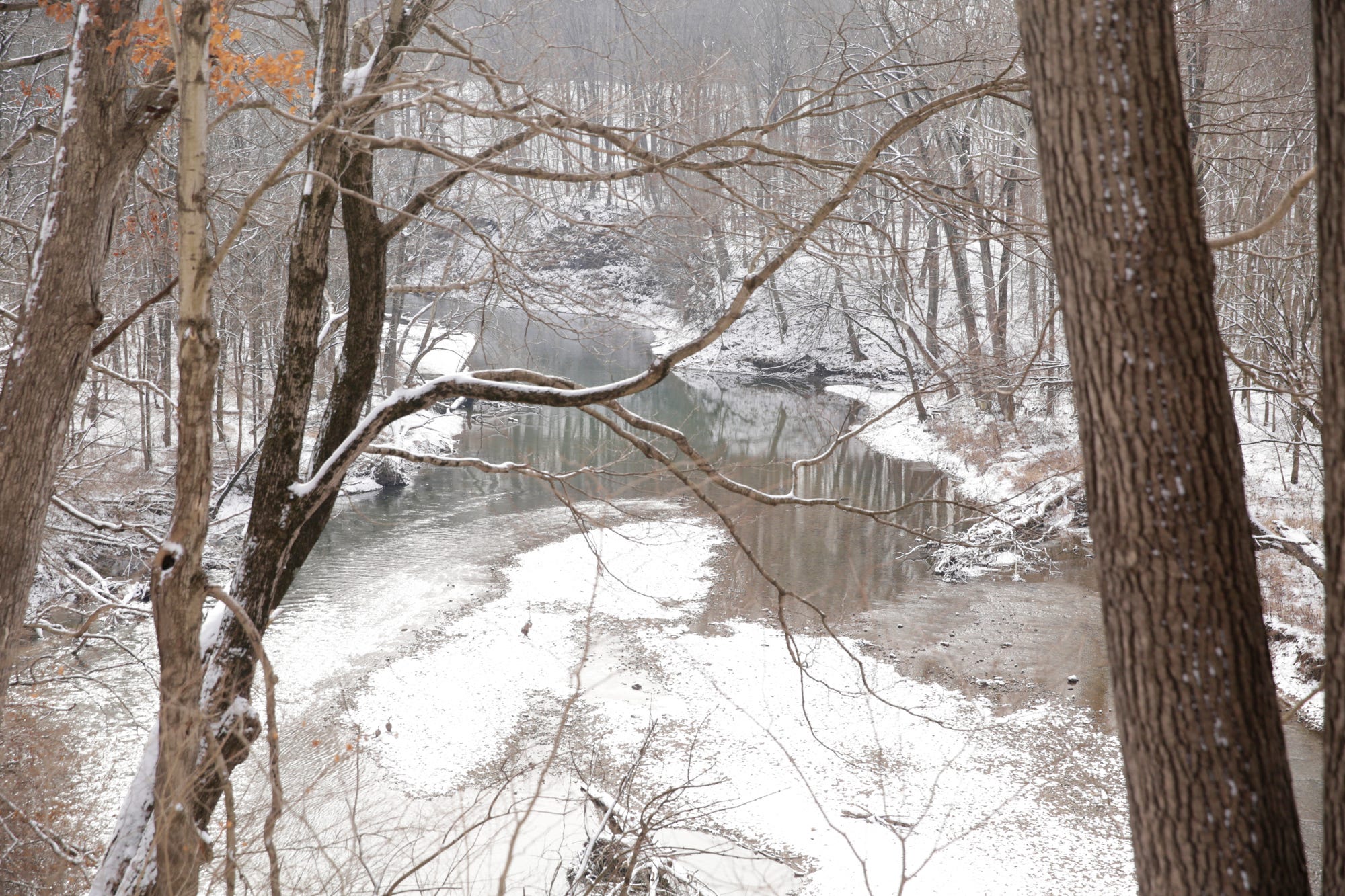 Deer creek is seen from the Monon High Bridge Trail, Friday, Feb. 7, 2020 in Delphi.