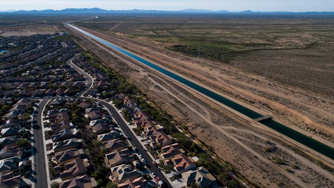 The Sun City Festival community development borders a canal in Buckeye, Arizona on Dec. 11, 2019. 