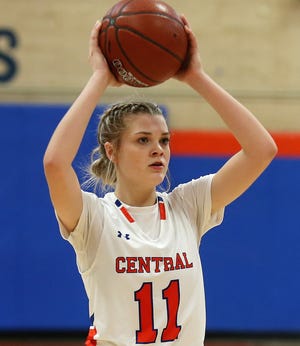 San Angelo Central High School's Delaney Hester gets ready to pass the ball during a game last season.