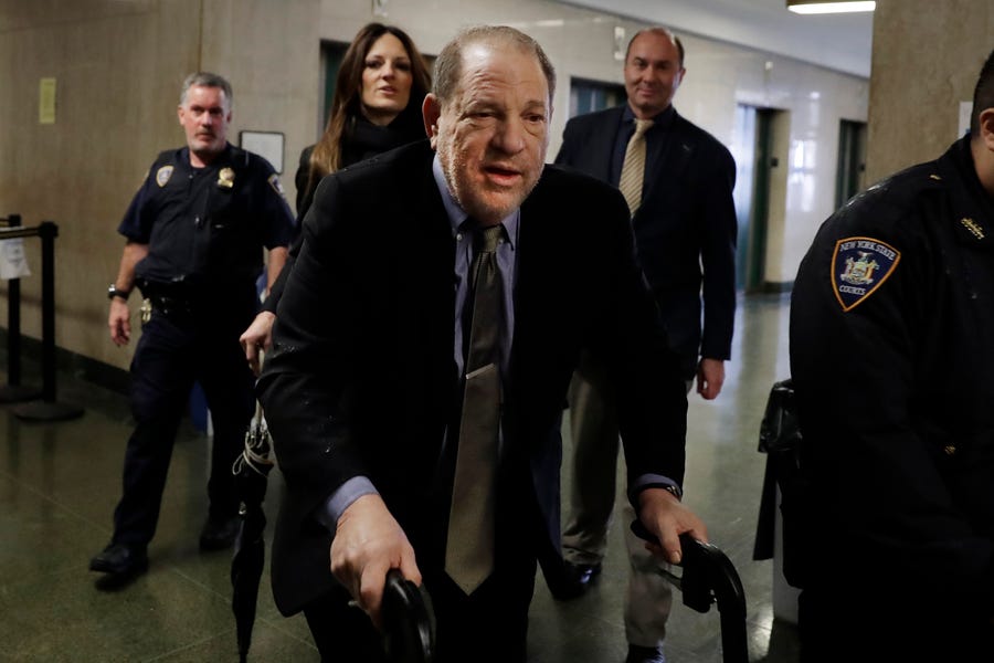 Harvey Weinstein arrives at court in New York on Feb. 7.