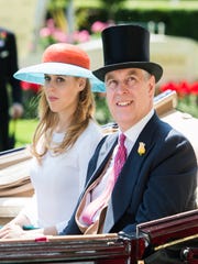 Princess Beatrice and father Prince Andrew attend Ladies Day on day 3 of Royal Ascot on June 18, 2015 in Ascot, England.