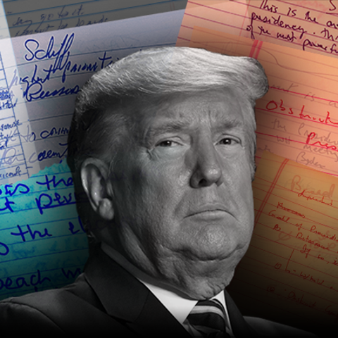 Illustration of Senate impeachment trial letters