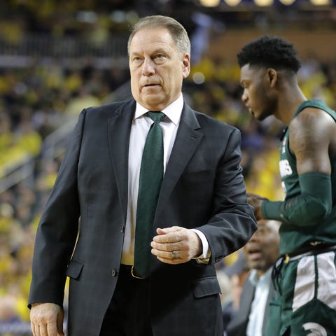 Michigan State coach Tom Izzo during action agains