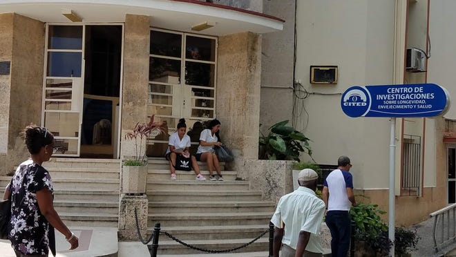 Outside a Clinic at Havana Universitys Medical School during a visit in January 2020.