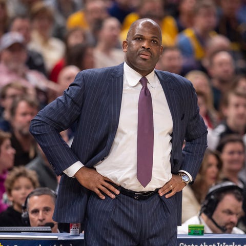 Indiana Pacers head coach Nate McMillan reacts to 