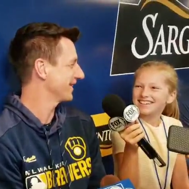 Manager Craig Counsell was interviewed by his daughter Rowan. Here's what  she asked.
