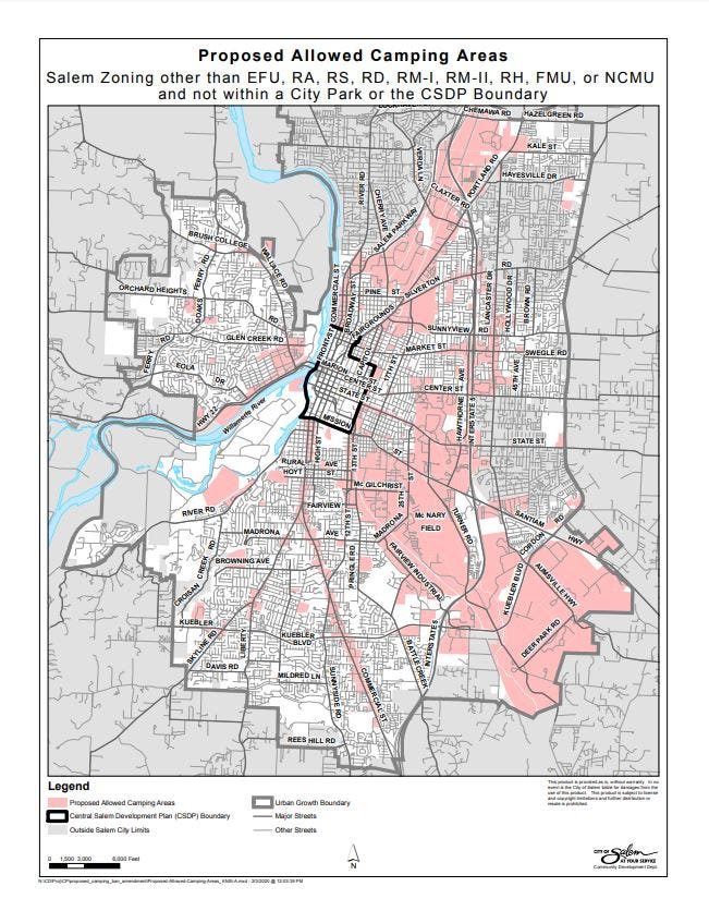 Salem Oregon Zoning Map Salem To Revisit Ordinance Banning Sleeping, Sitting On Sidewalks