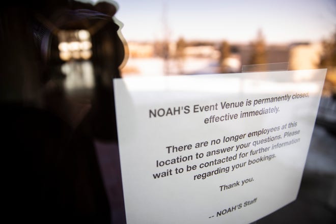 Noah's Event Venue closed suddenly last week and now many Des Moines couples are without a wedding venue. The empty building is seen on Tuesday, Feb. 11, 2020, in West Des Moines.
