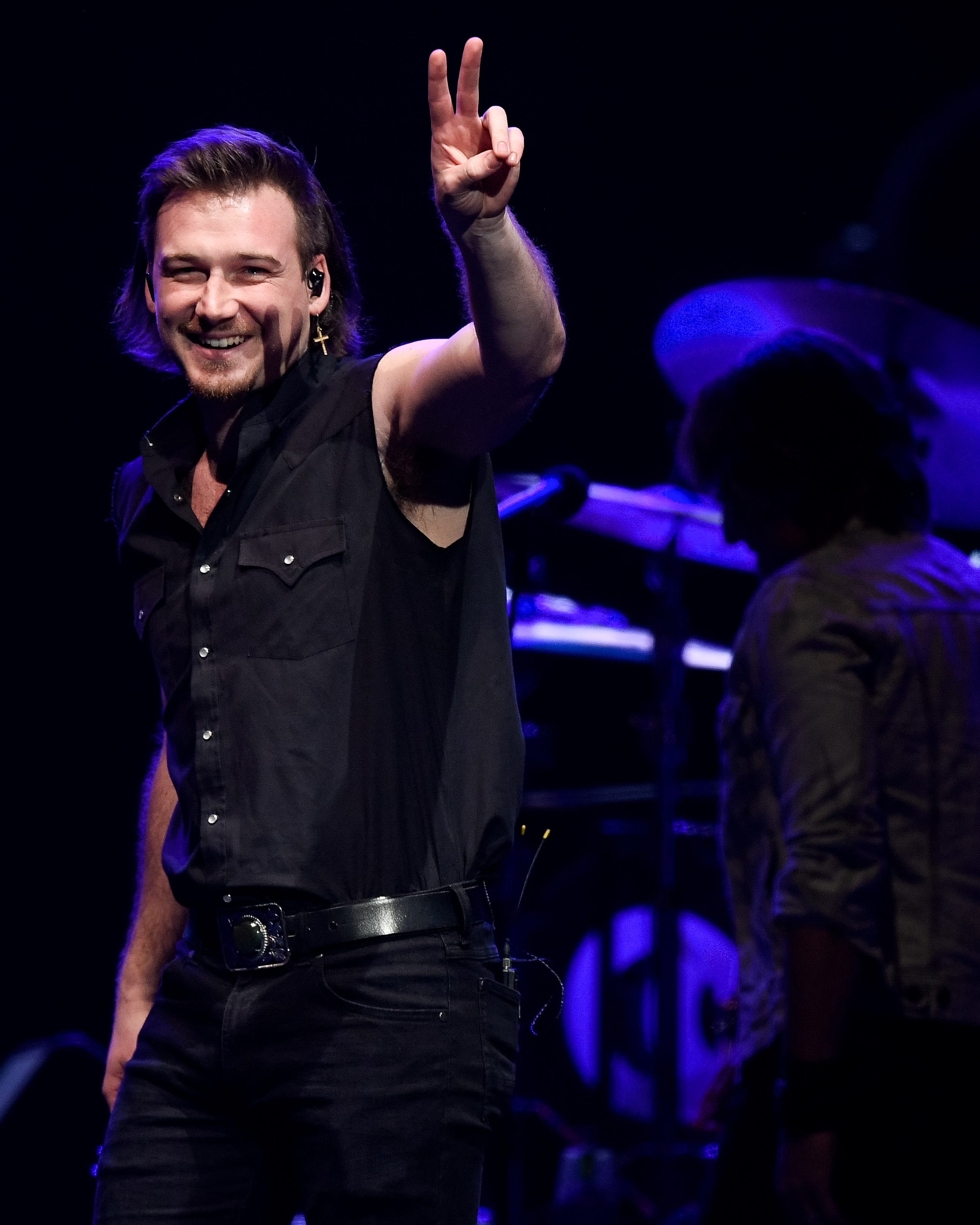 Morgan Wallen performs during the All the Hall benefit concert at Bridgestone Arena in Nashville, Tenn., Monday, Feb. 10, 2020.