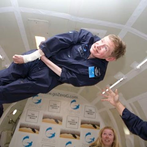 Stephen Hawking on ZERO-G flight