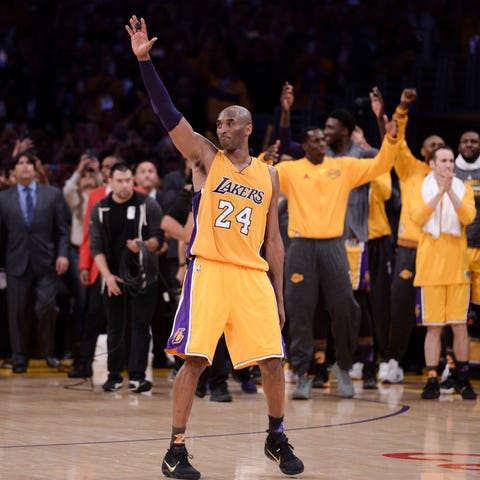 Kobe Bryant during his final NBA game in 2016.