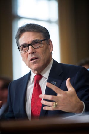 Rick Perry, nominee for Secretary of the Energy, during confirmation hearing before the Senate Energy and Natural Resources Committee.
