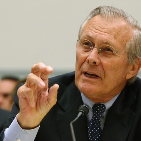 Former Defense Secretary Donald H. Rumsfeld testif