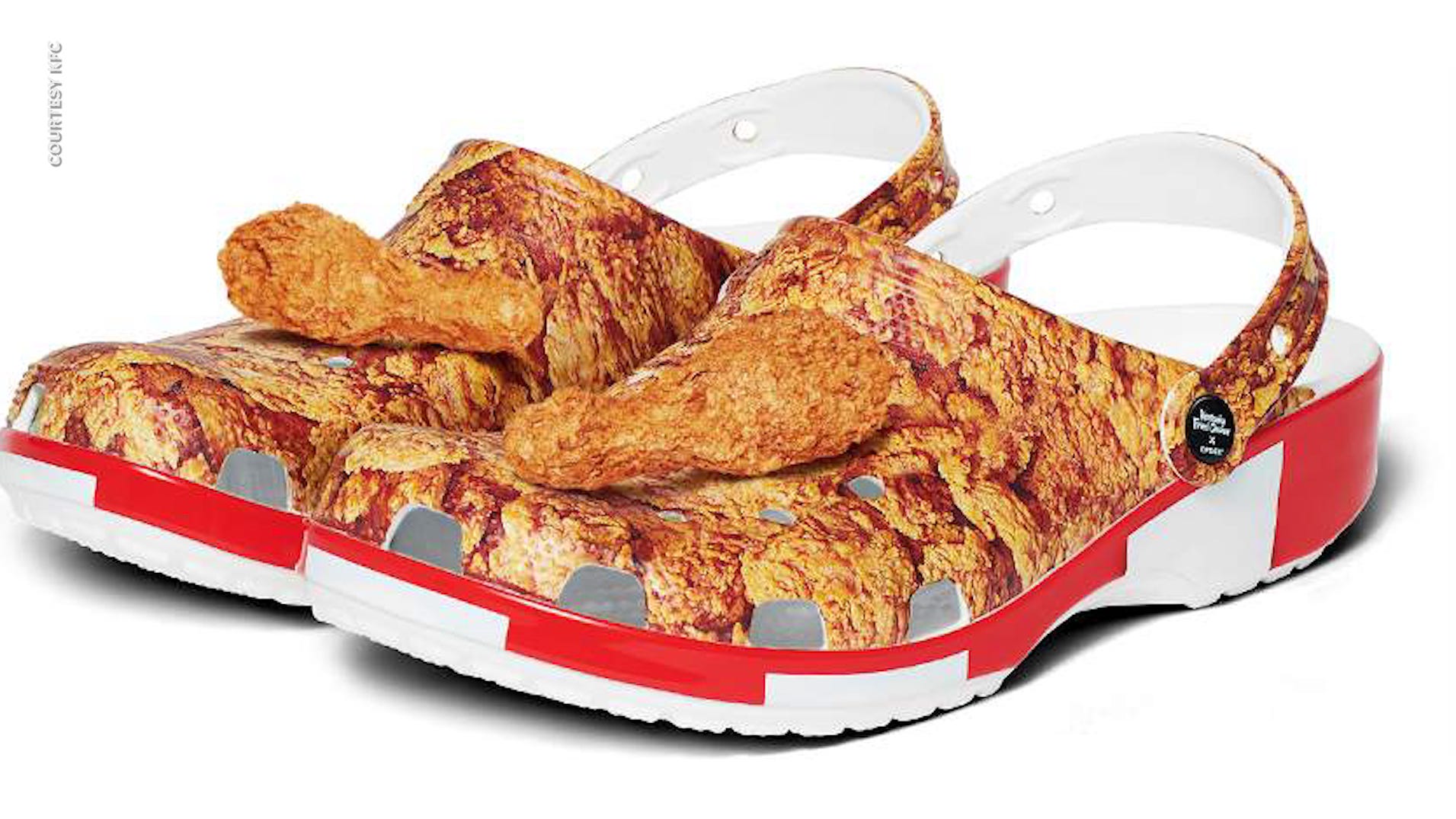 KFC partners with Crocs to release bucket of fried chicken shoes