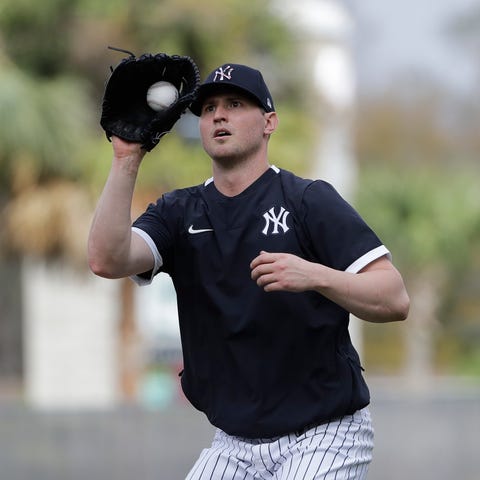 New York Yankees' Zack Britton during a spring tra
