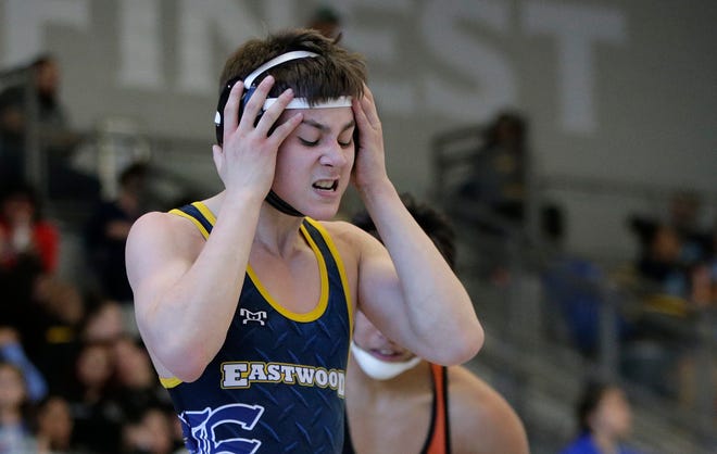 Eastwood's Trebor Moreno won a state wrestling title on Saturday in Class 6A in the 132-pound division.