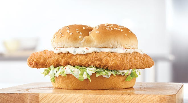Arby's Crispy Fish Sandwich and the new Fish n’ Cheddar are available for a limited time.