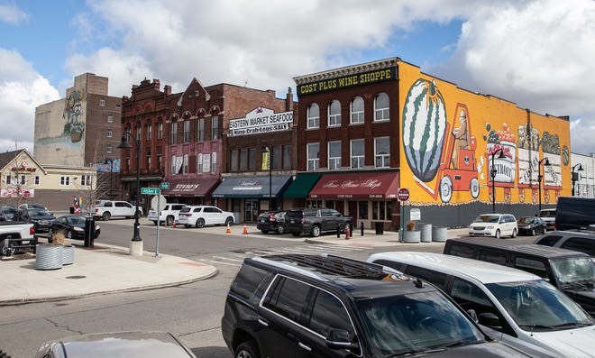Businesses in Detroit's Eastern Market are seen on Friday, March 22, 2019. 