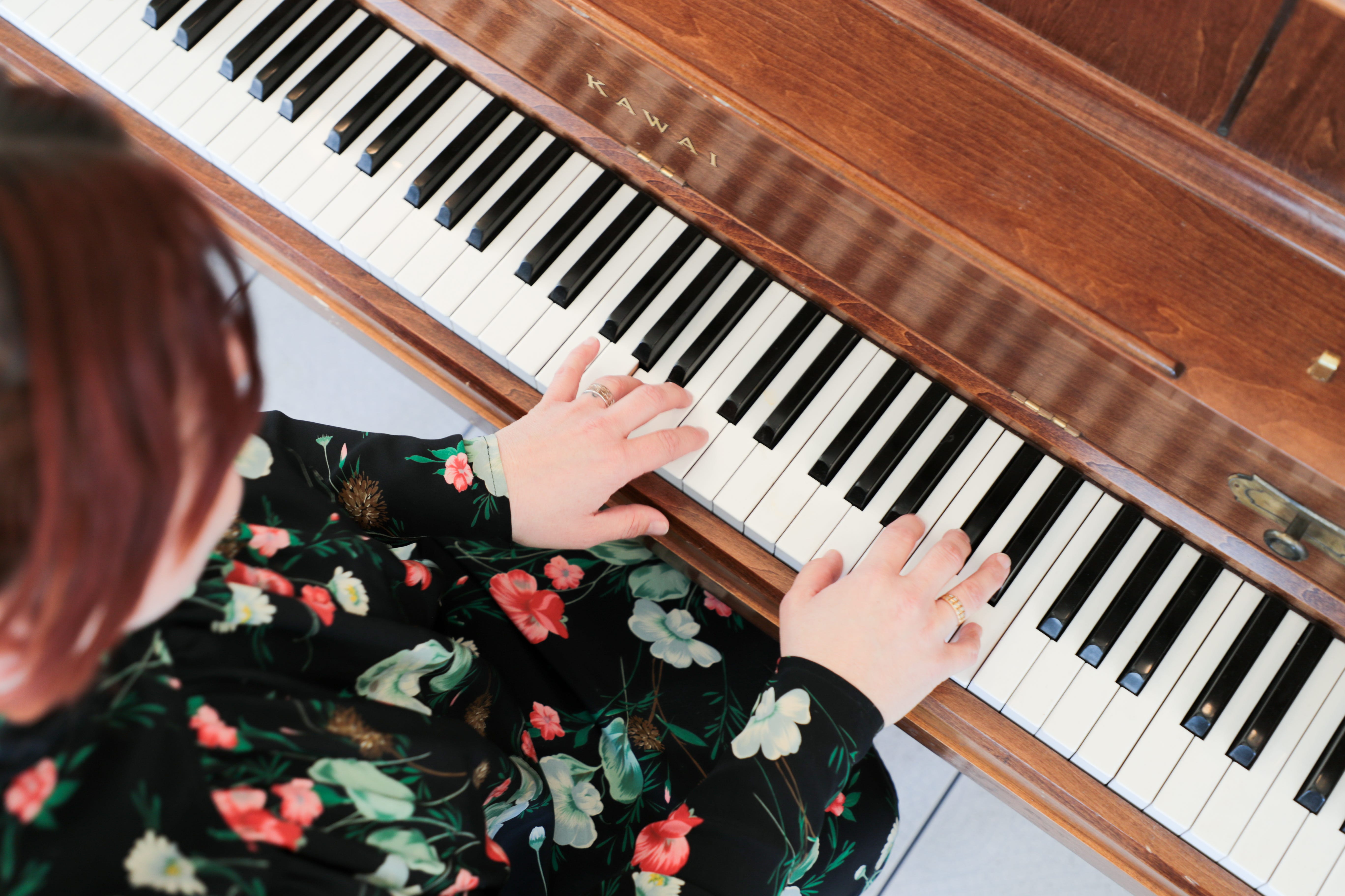 Singer-songwriter and restaurateur, Claire Wadsworth plays the piano in her restaurant, La Copine, on Wednesday, Feb. 12, 2020 in Flamingo Heights, Calif.