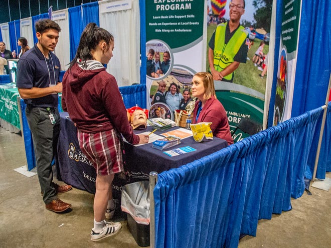 Thousands of high school students from around the Acadiana area explored potential job and higher education options at the 21st annual Career Connections expo at the Cajundome Convention Center Tuesday, Feb. 18, 2020.