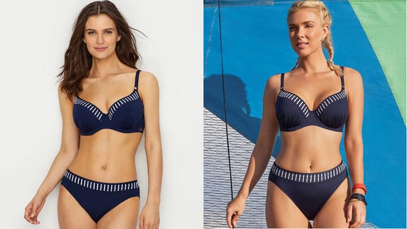 These sporty, classic bikinis and one-piece swimsuits are a vacation must-have.