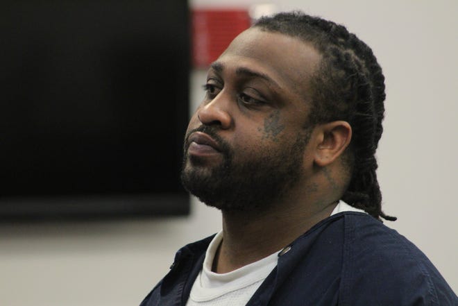 Steven Washington awaits his sentencing hearing Feb. 19, 2020. Washington was convicted of second-degree murder for killing an Michigan State University student.
