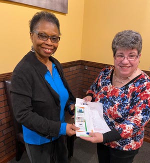 Dorothy Marketto (right), international director for Omie’s Home for Children and Beyond, Inc., a local organization that built and operates an orphanage in Secunderabad, India, recently gave a presentation to members of Zonta Club of Cumberland County. She is pictured with club member Dr. Sonia Burgher.
