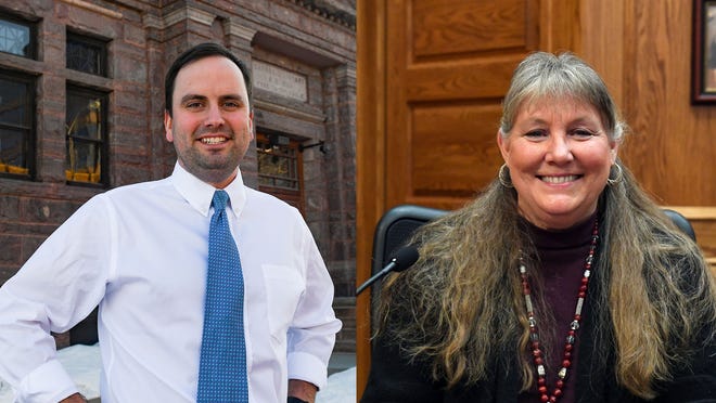 Alex Jensen and Theresa Stehly are opponents in the race for City Council.