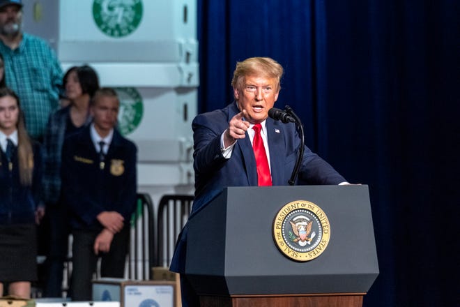 President Donald Trump visits Bakersfield on Wednesday, February 19, 2020.