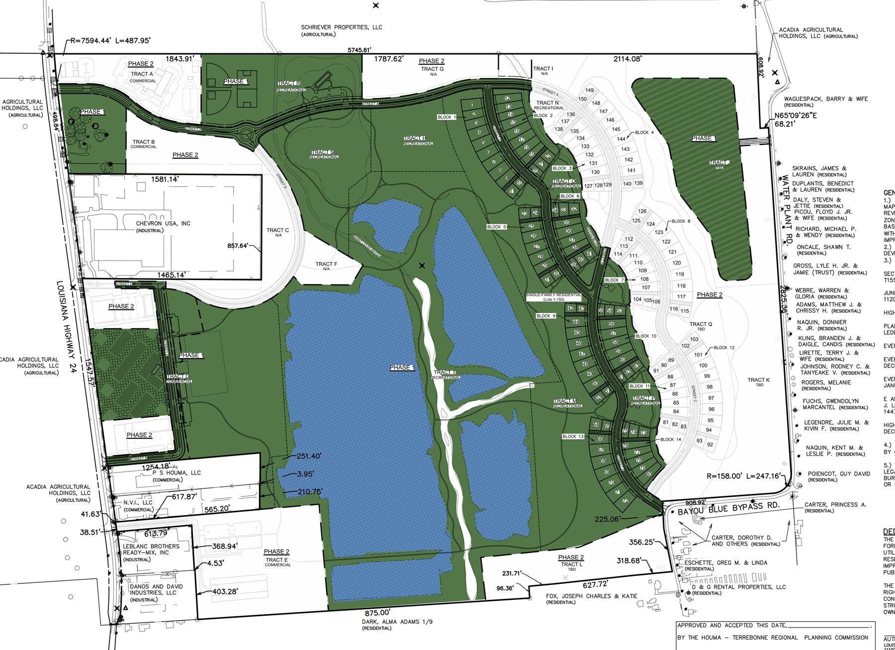 Rendering of the site plan for Isle de Jean Charles residents who move to resettlement community in Schriever, Louisiana.