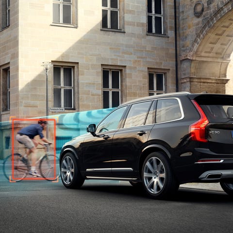 Volvo's City Safety system includes bicycle detect