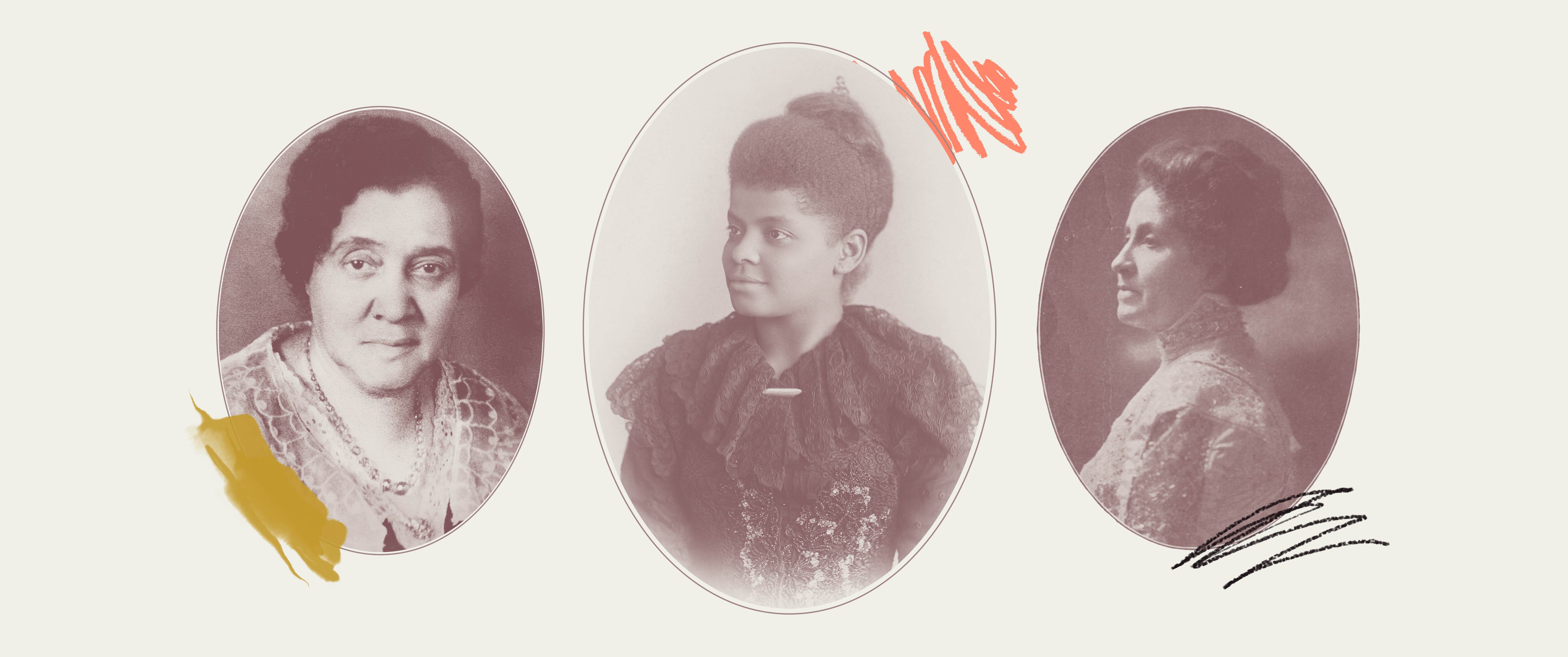 Frankie Pierce, Ida B. Wells and Mary Church Terrell