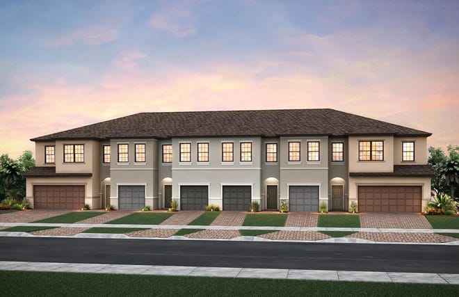 A proposed rendering of town homes for a development by PulteGroup off of East Ocean Boulevard in Stuart.