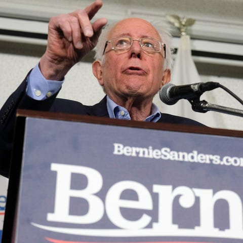 Democratic presidential candidate Bernie Sanders s