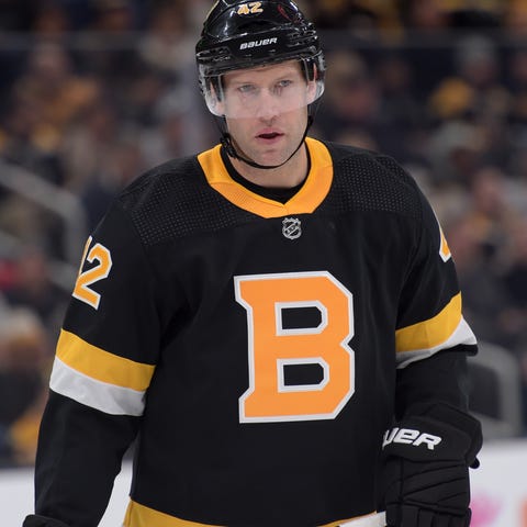 Boston Bruins right wing David Backes was traded t